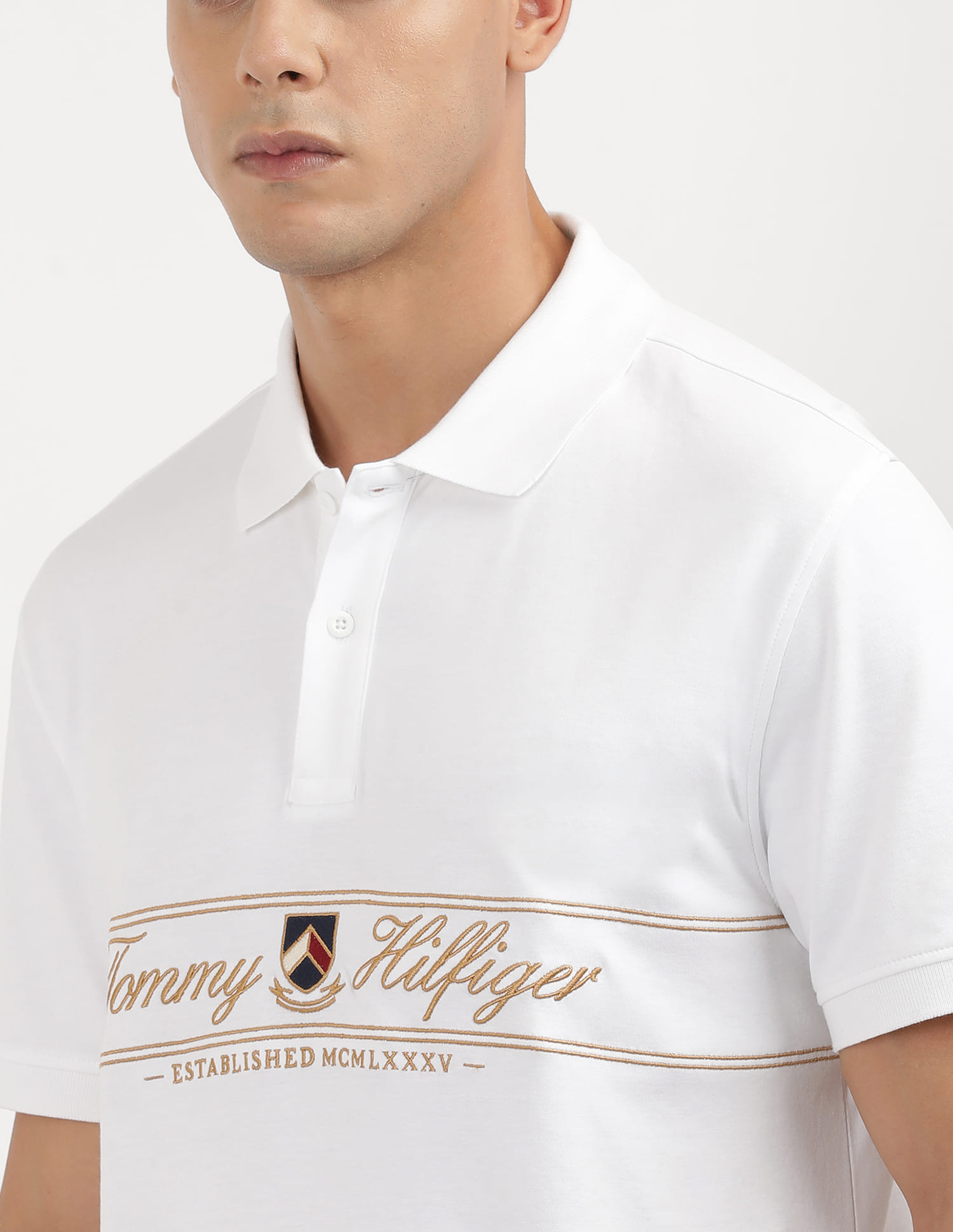 Buy Tommy Hilfiger Brand Embroidered Signature Polo Shirt - NNNOW.com