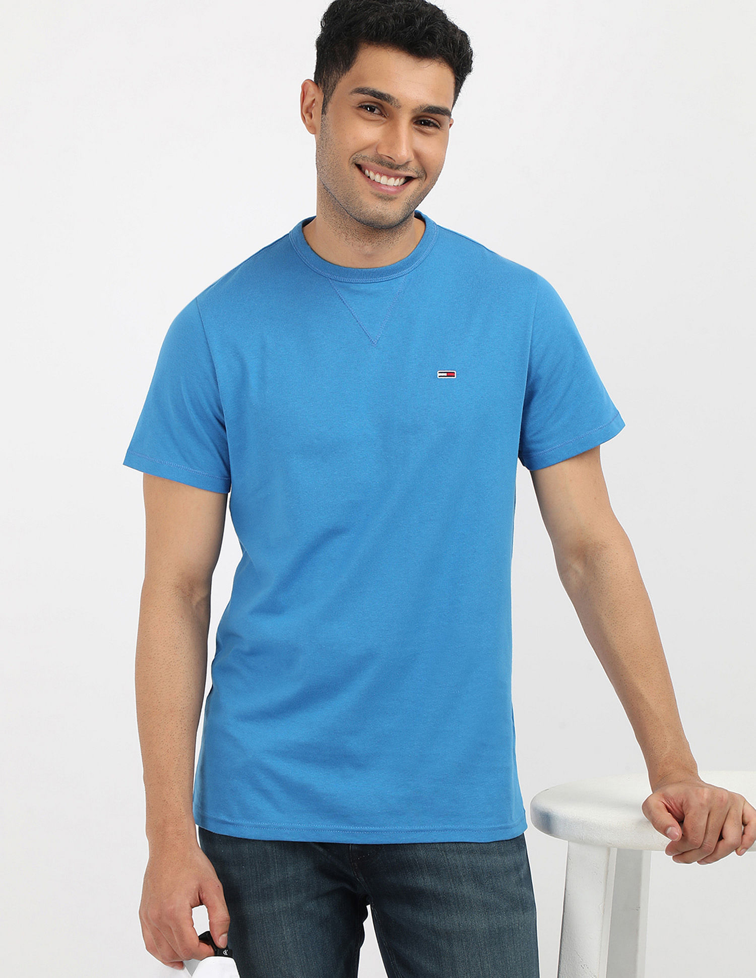 Tommy Hilfiger Slim Fit Solid Cotton T-Shirt