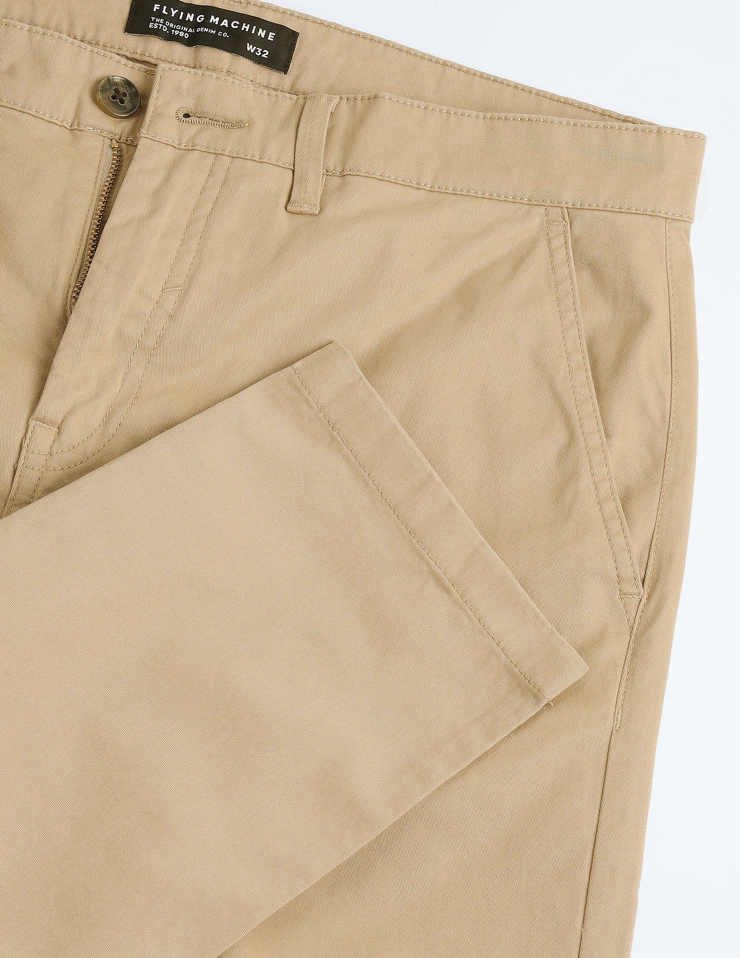 Flying Machine Slash Slim Tapered Solid Chinos