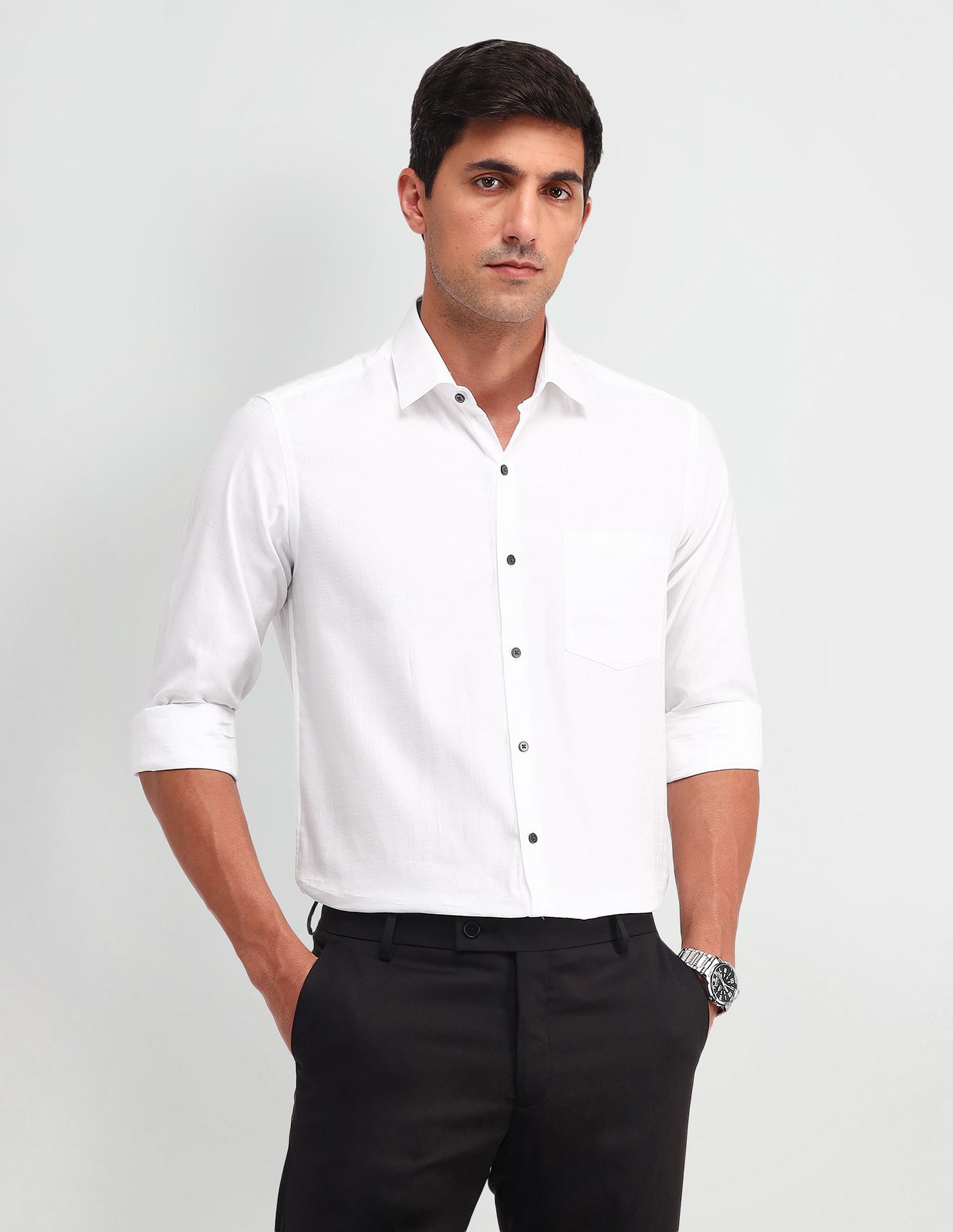 Arrow Manhattan Slim Fit Checked Shirt