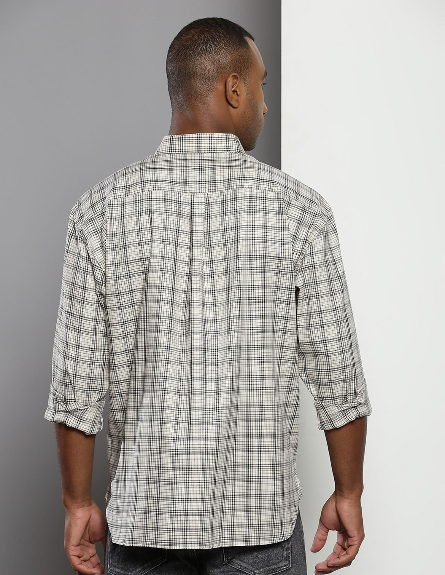 Calvin Klein Madras Check Casual Shirt