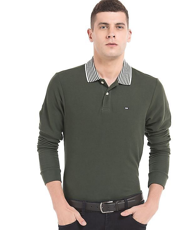 arrow long sleeve polo shirts