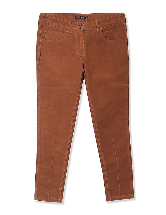 official outlet online Corduroy trousers petrol with ocher cuffs unisex |  www.bernapeci.shop