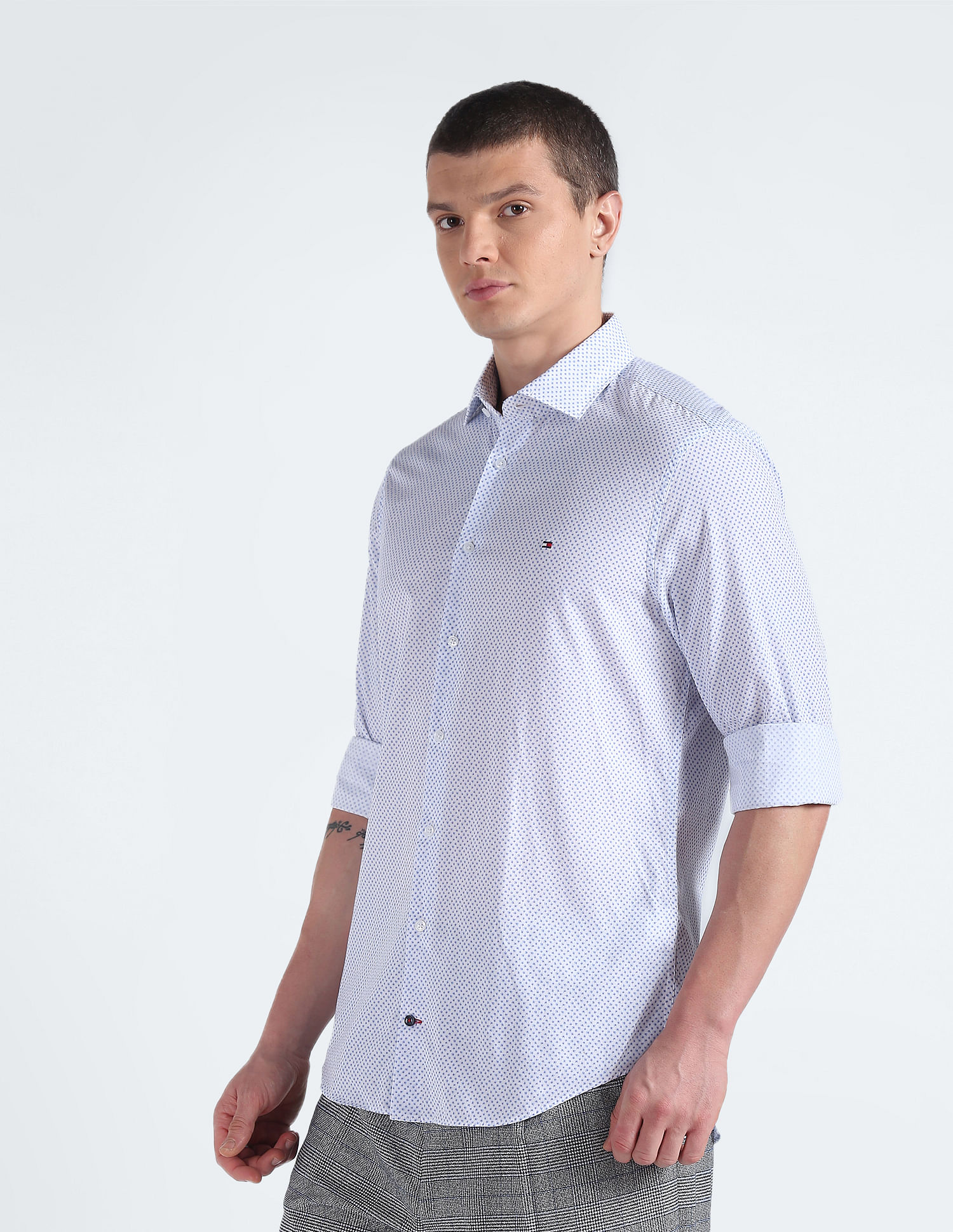 Tommy Hilfiger Cotton Geometric Print Shirt