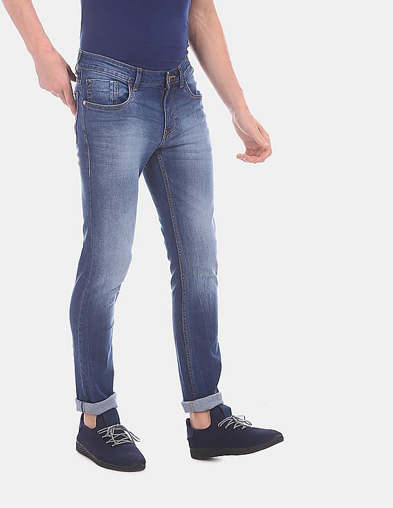 flying machine tapered fit men blue jeans