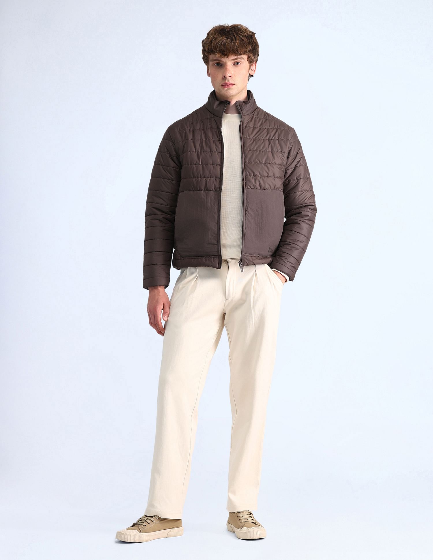 Flying Machine Regular Fit Solid Casual Jacket