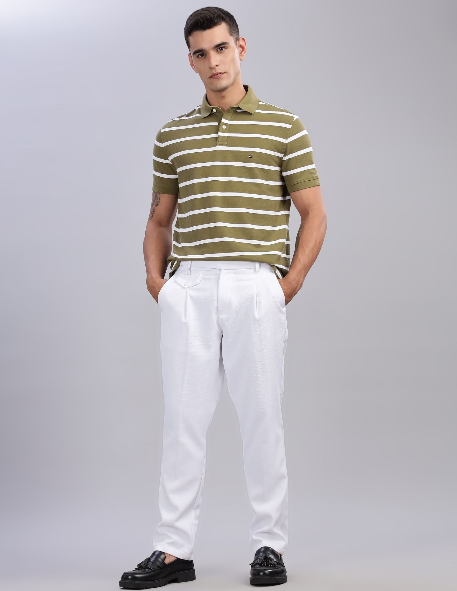 Tommy Hilfiger Striped Regular-Fit Cotton Polo Shirts