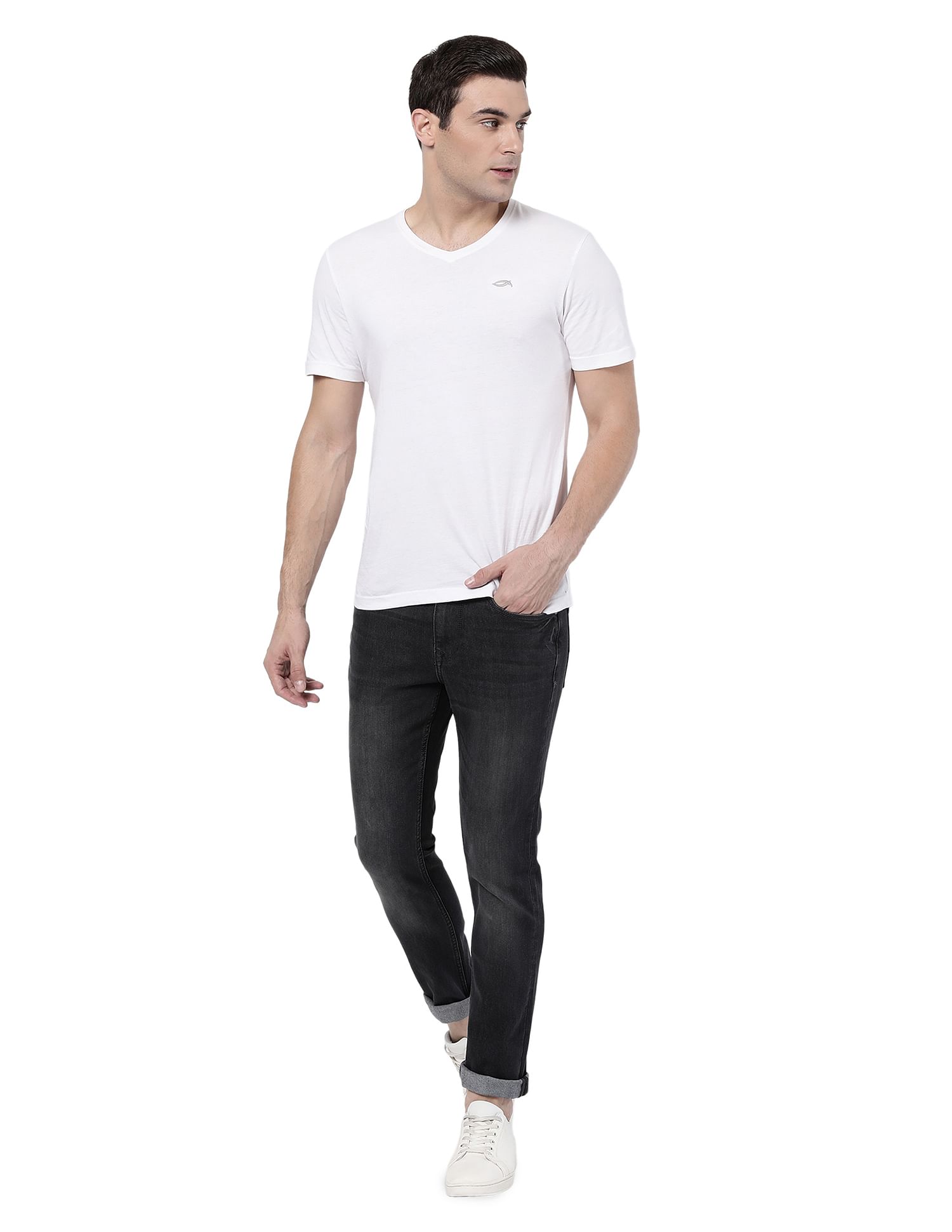 AD by Arvind Mid Rise Stone Wash Jeans