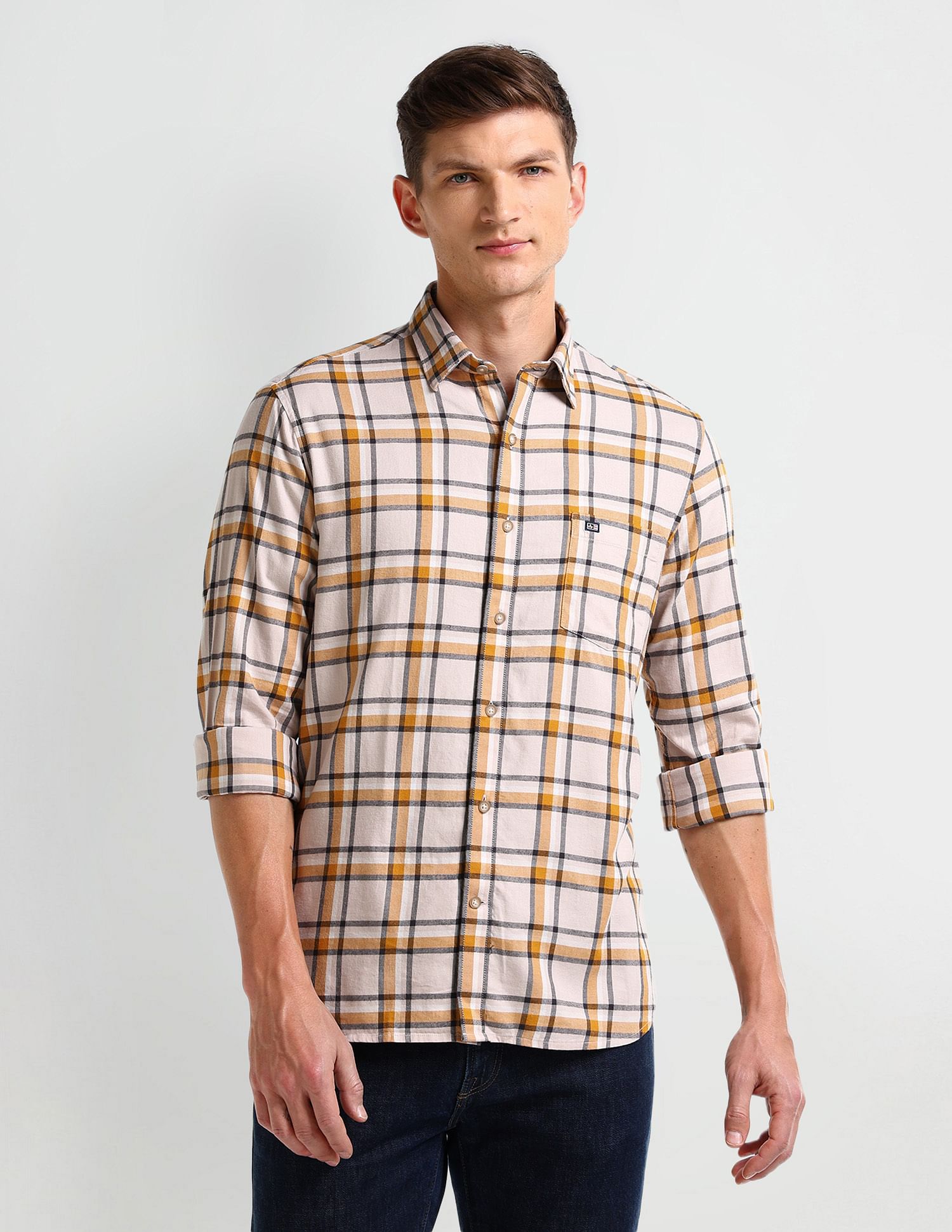 Arrow Sport Tartan Checked Cotton Shirt
