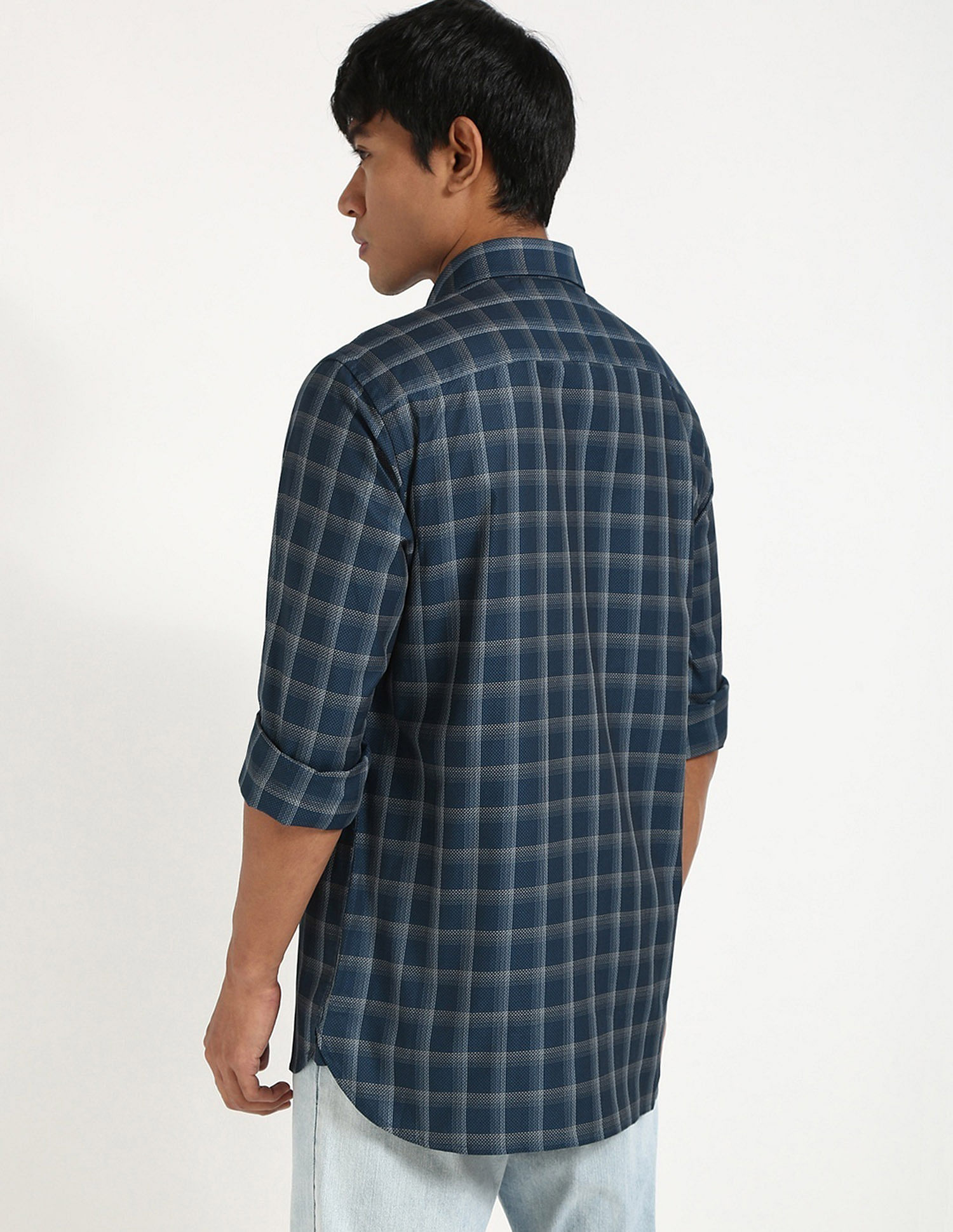 Tommy Hilfiger Checked Regular Fit Plain Woven Shirt