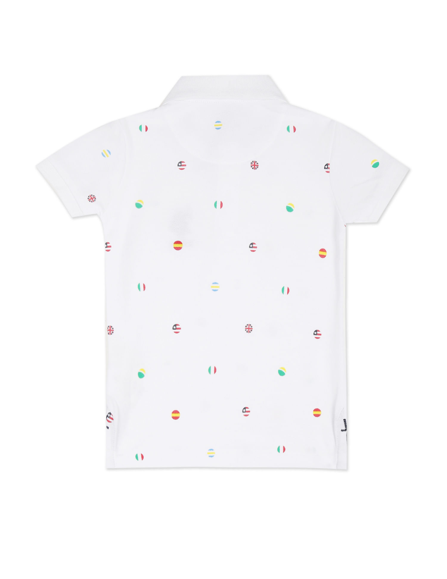 U.S. Polo Assn. Kids All Over Flag Print Cotton Polo Shirt