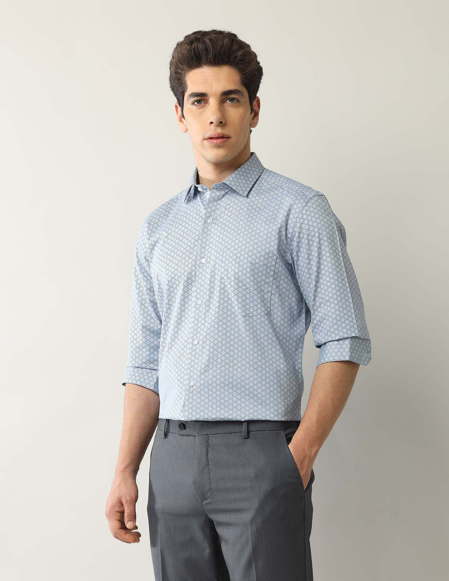 Arrow Liberty Classic Fit Geometric Printed Shirt
