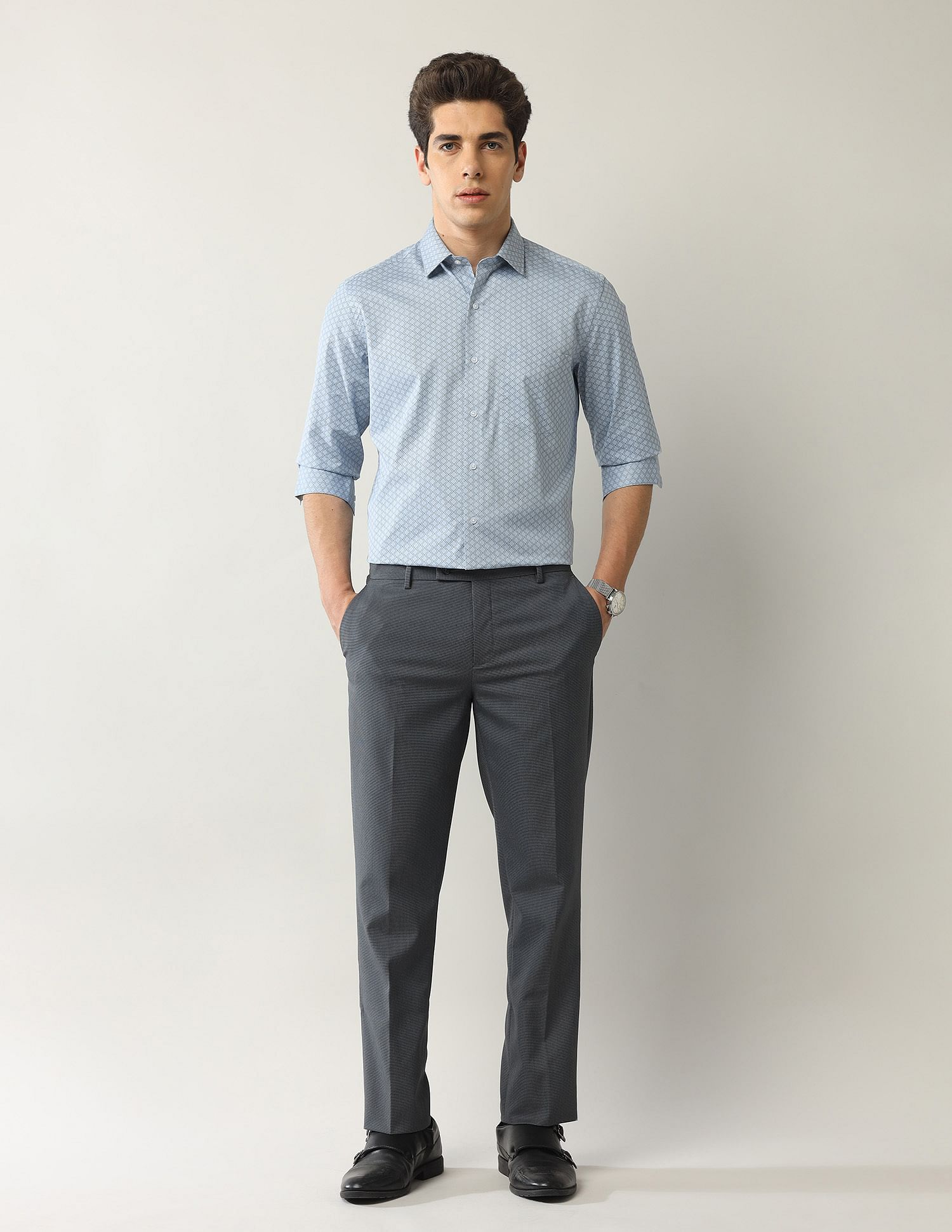 Arrow Liberty Classic Fit Geometric Printed Shirt