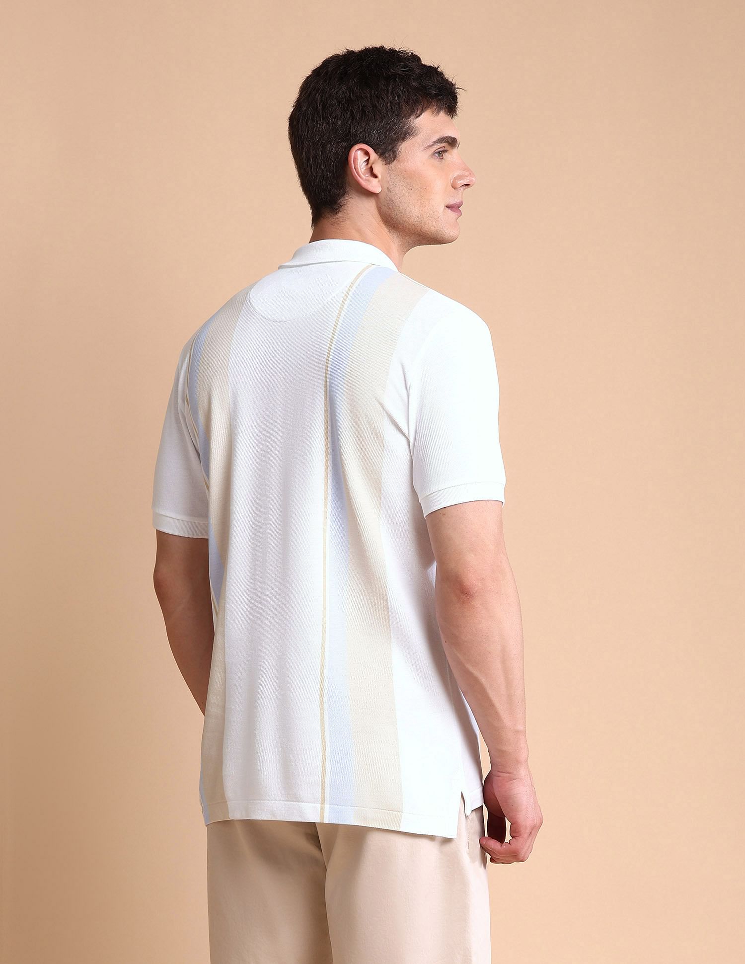 U.S. Polo Assn. Colourblocked Slim Fit Polo Shirt