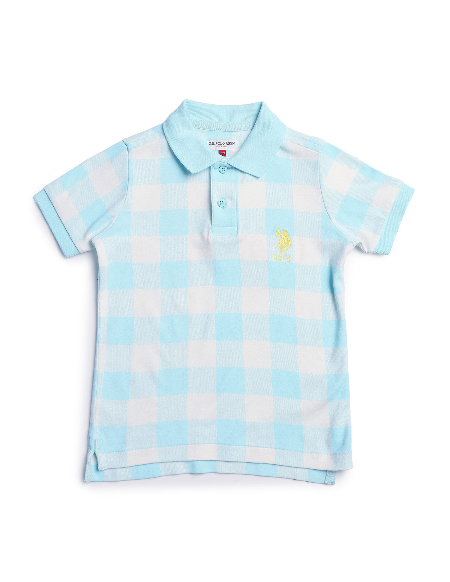 U.S. Polo Assn. Kids Boys Checked Regular Fit Polo Shirt