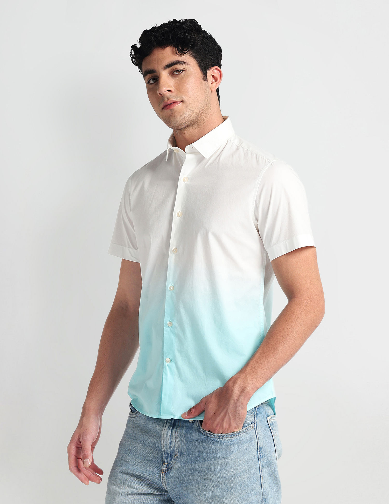 Arrow Sports Short Sleeve Ombre Shirt