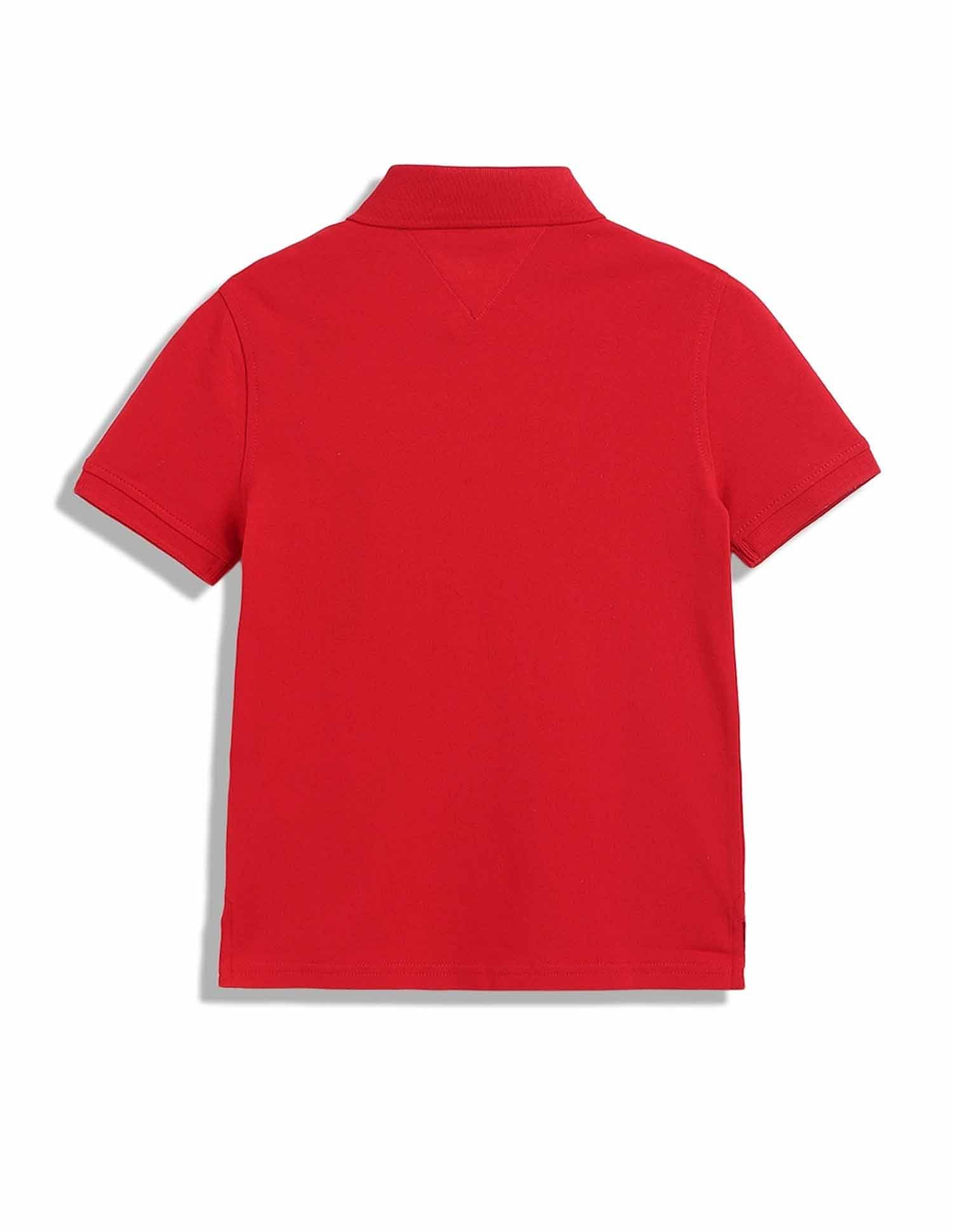 Tommy Hilfiger Kids Boys Solid Regular-Fit Cotton Polo T-Shirt