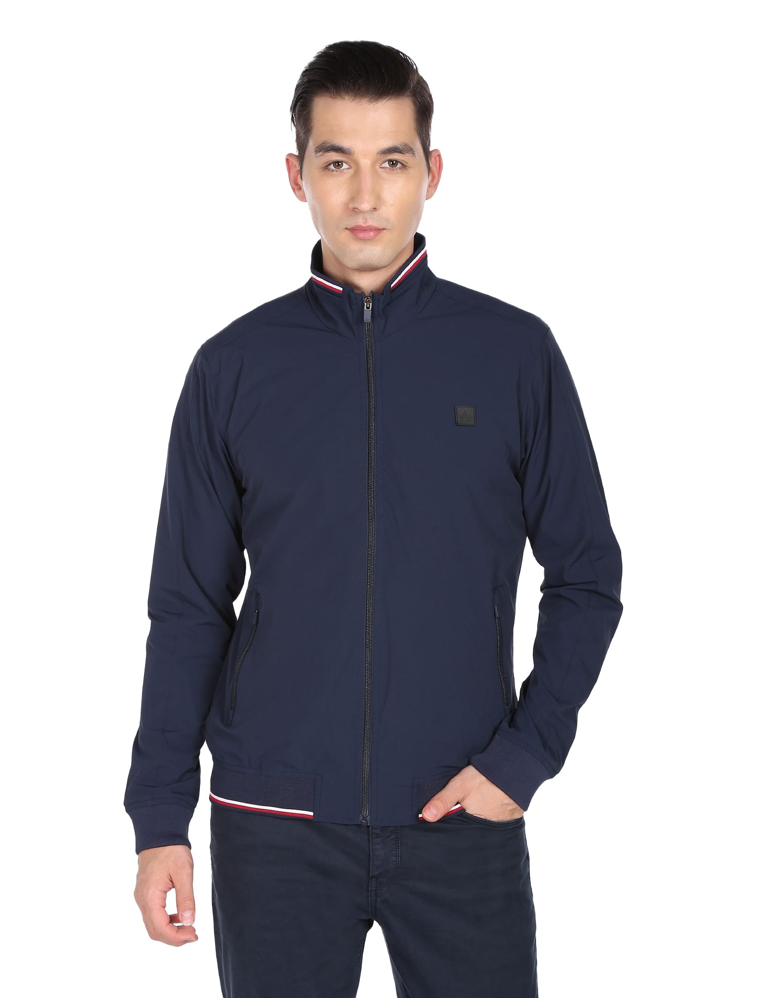 Arrow Sports High Neck Solid Jacket