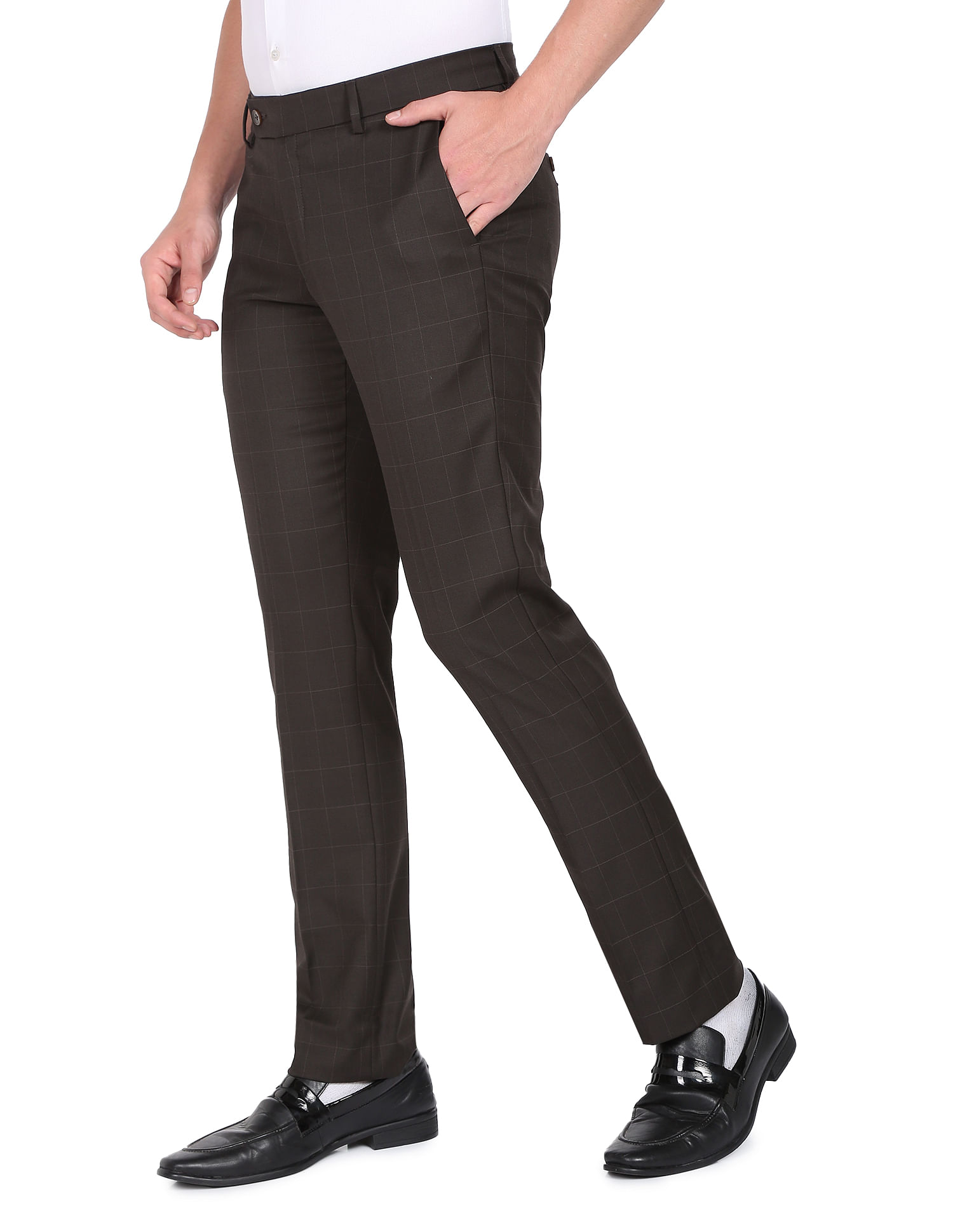 Buy ARROW SPORT Smart Flex Geometric Print Casual Trouser | Shoppers Stop