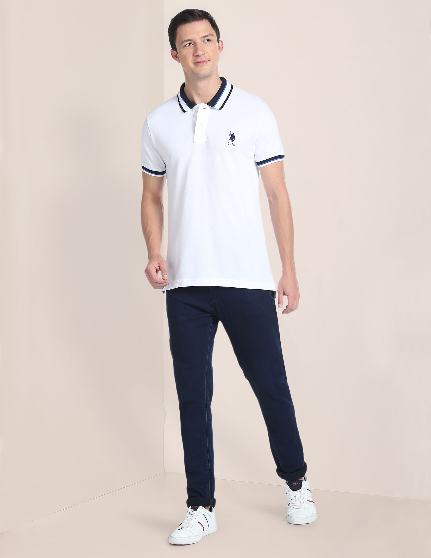 U.S. Polo Assn. Solid Slim Fit Polo Shirt
