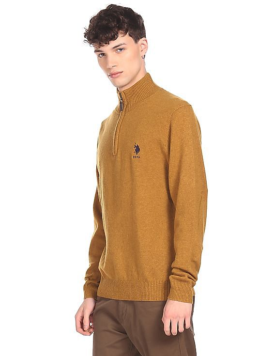 U.S. Polo Assn. High Neck Solid Sweater