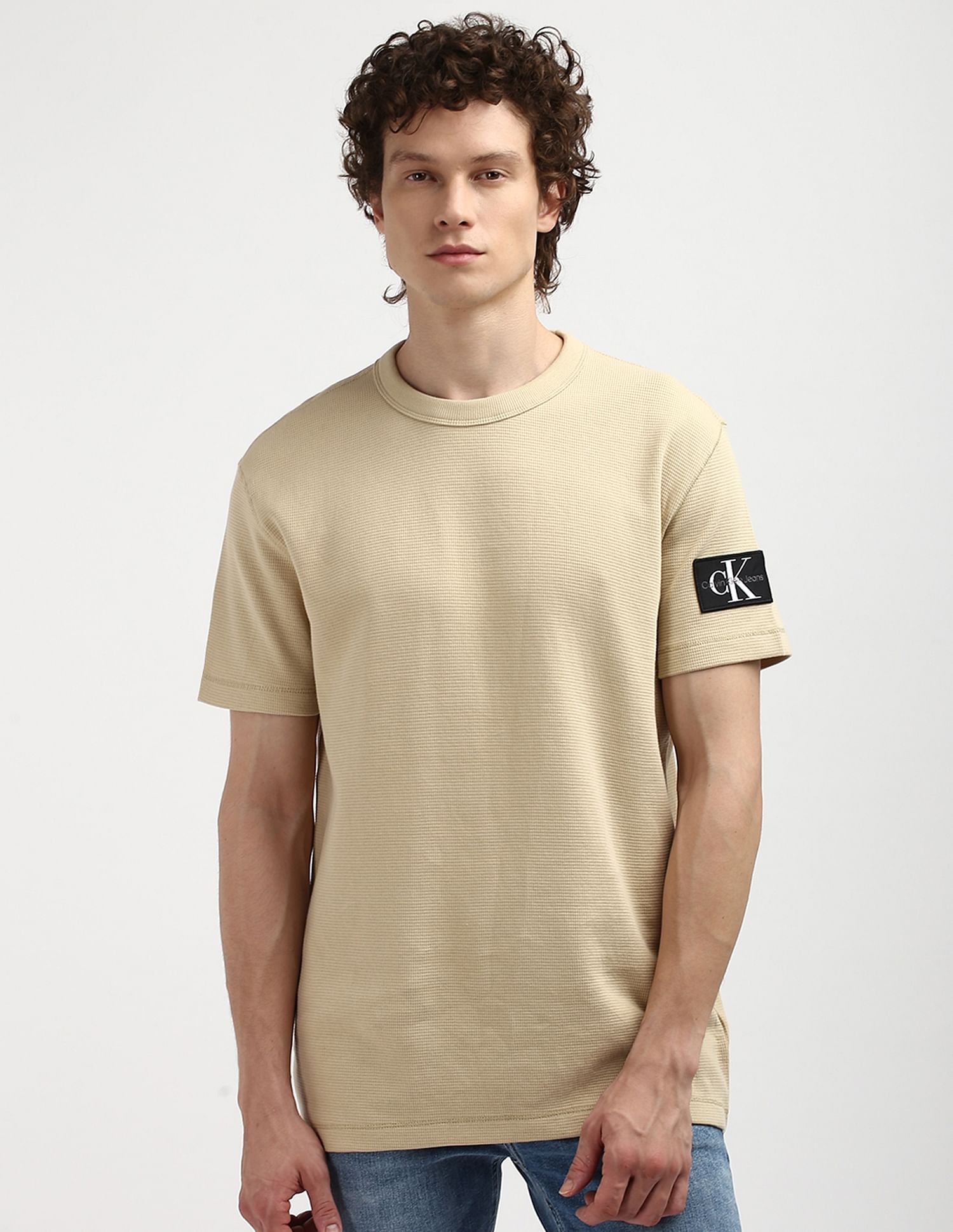 Calvin Klein Logo Badge Waffle T-Shirt