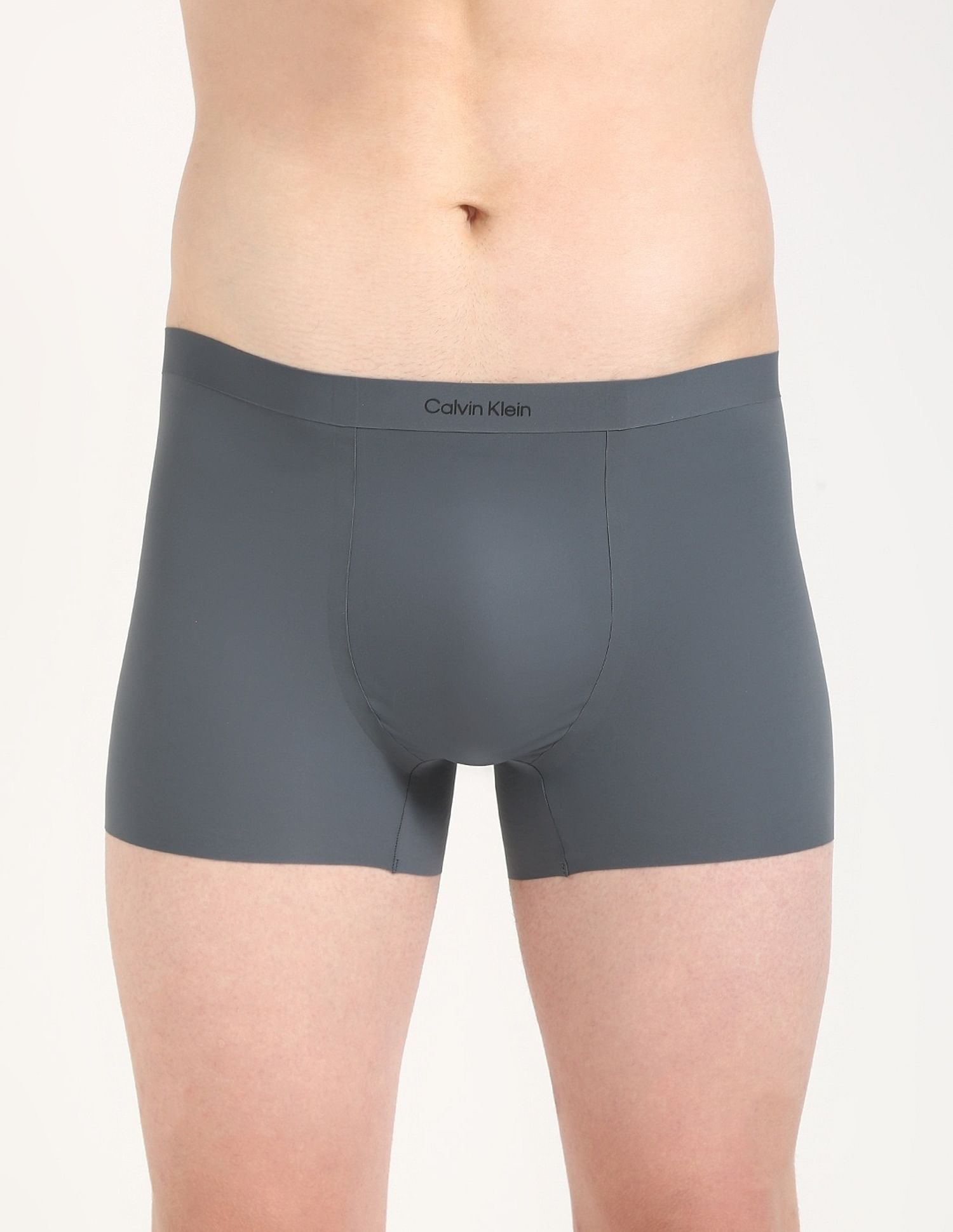 Calvin Klein Underwear Mid Rise Solid Grey Trunks