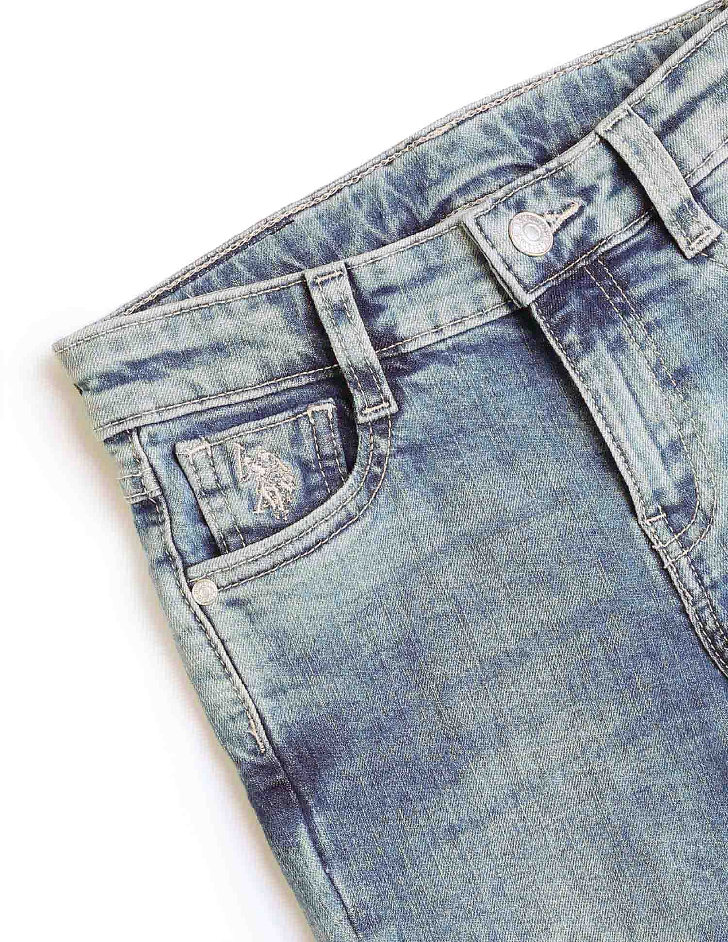 U.S. Polo Assn. Kids Girls Mid Rise Bootcut Jeans