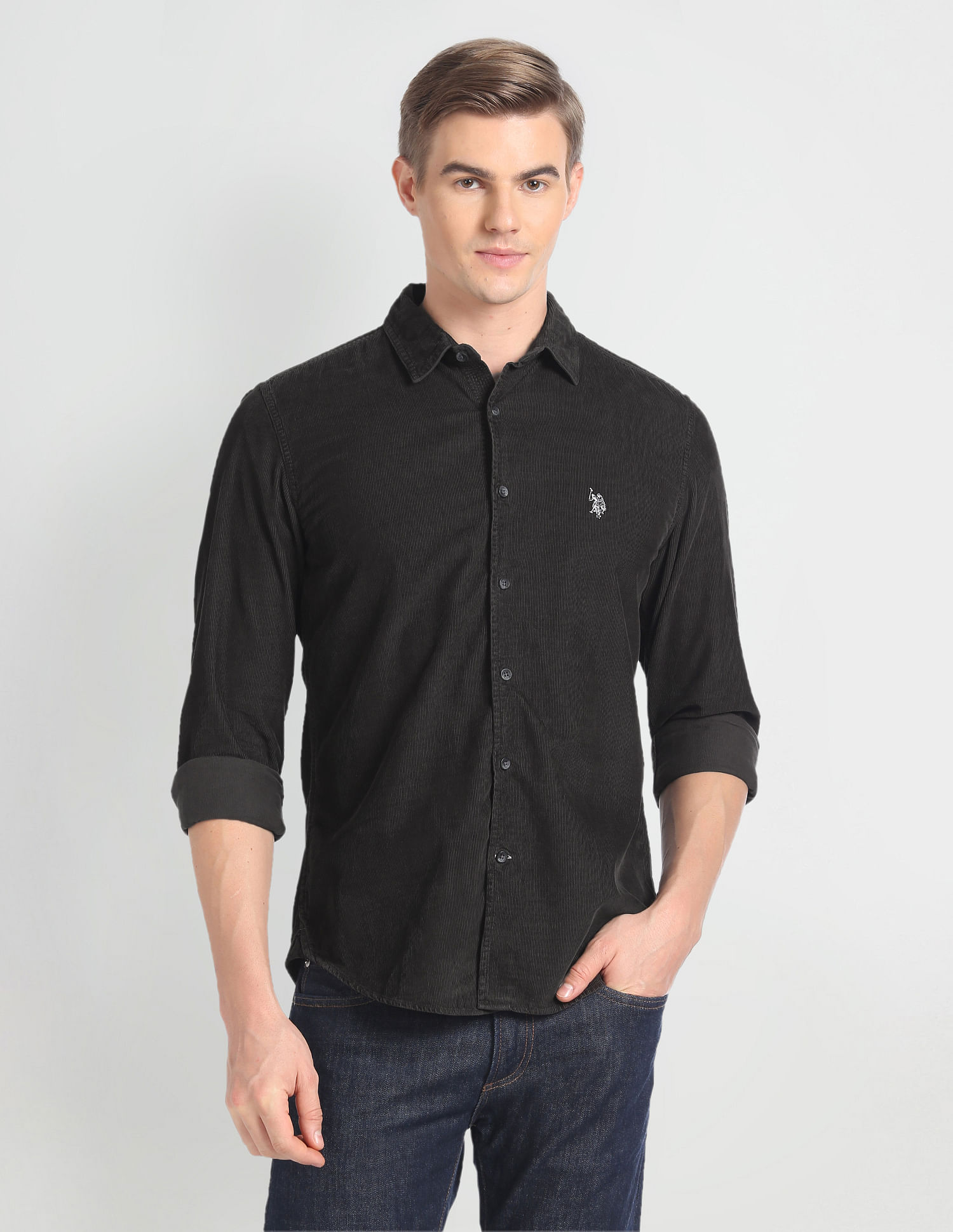 U.S. Polo Assn. Denim Co. Corduroy Slim Fit Shirt