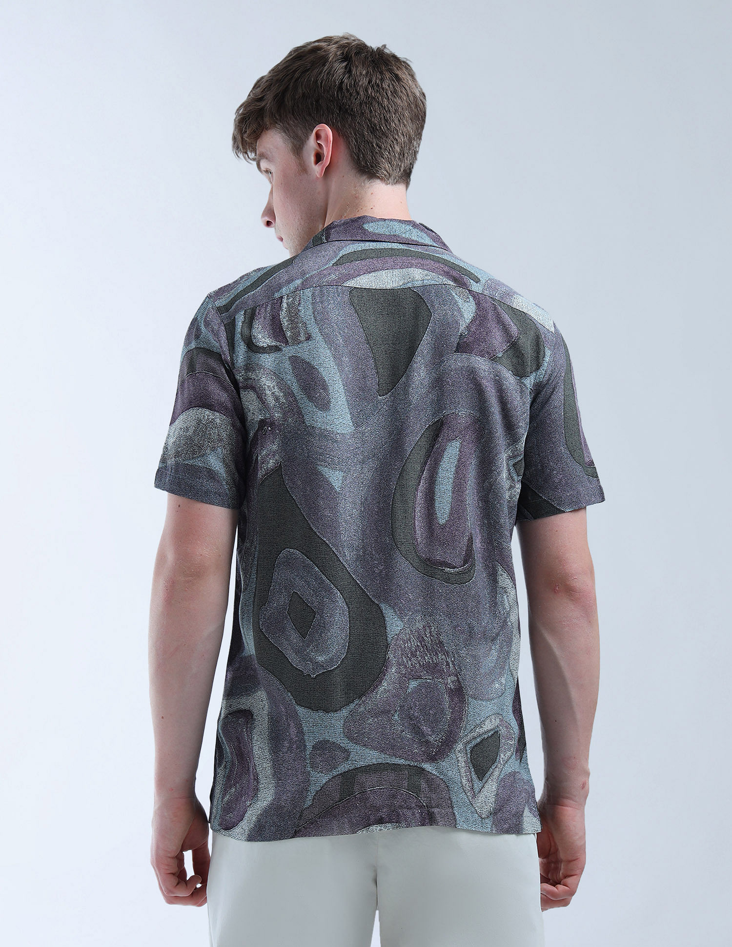 Flying Machine Abstract Printed Color Of Home Shirt