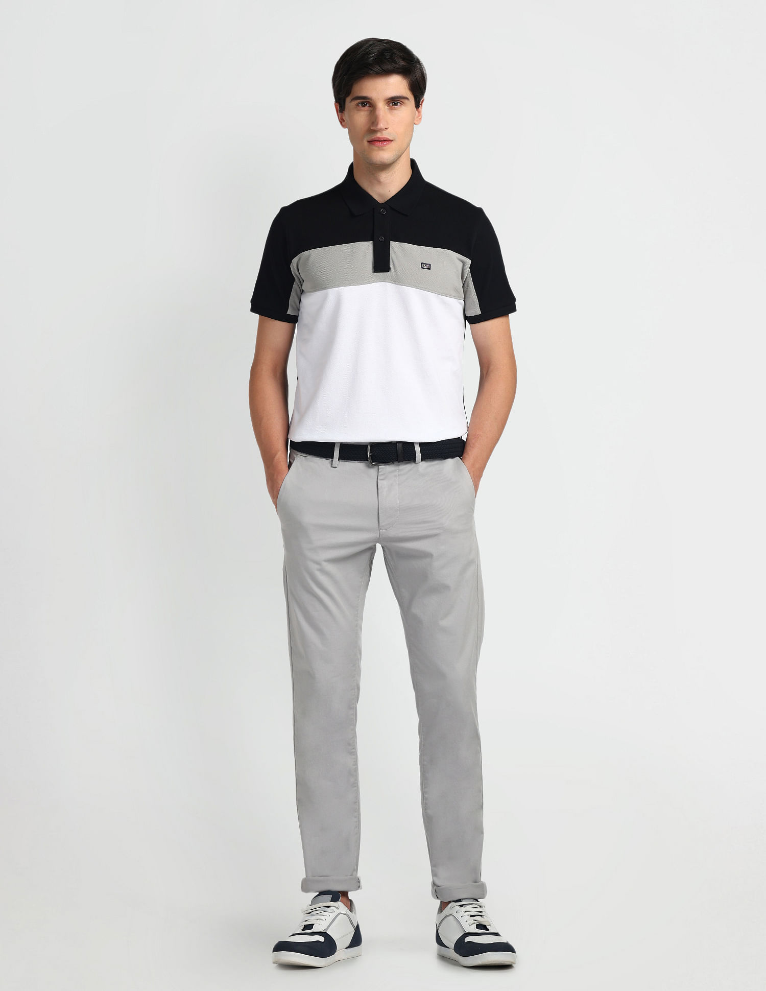 Arrow Sports Colour Block Logo Polo Shirt