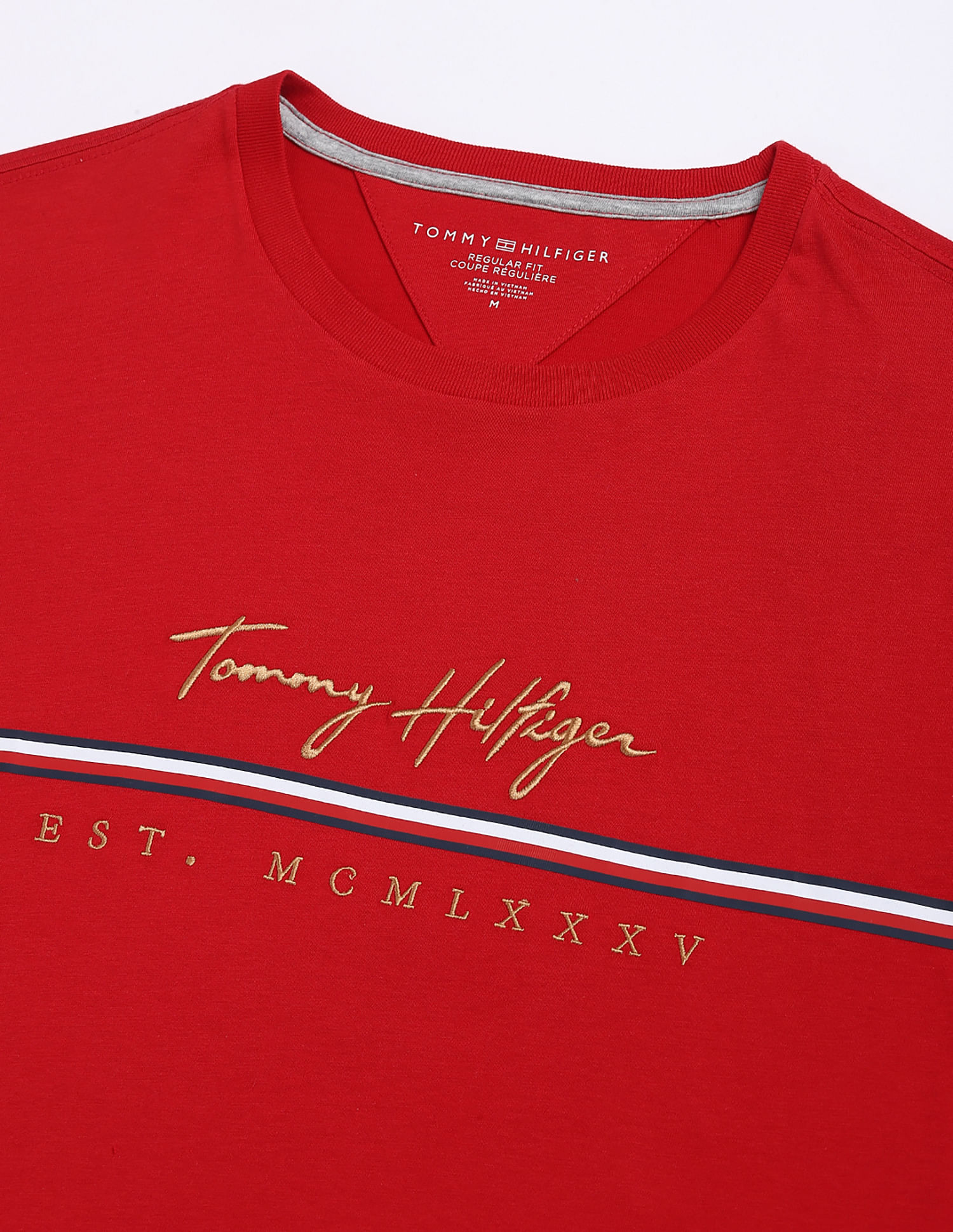 Tommy Hilfiger Embroidered Logo Regular-Fit Cotton T-Shirt