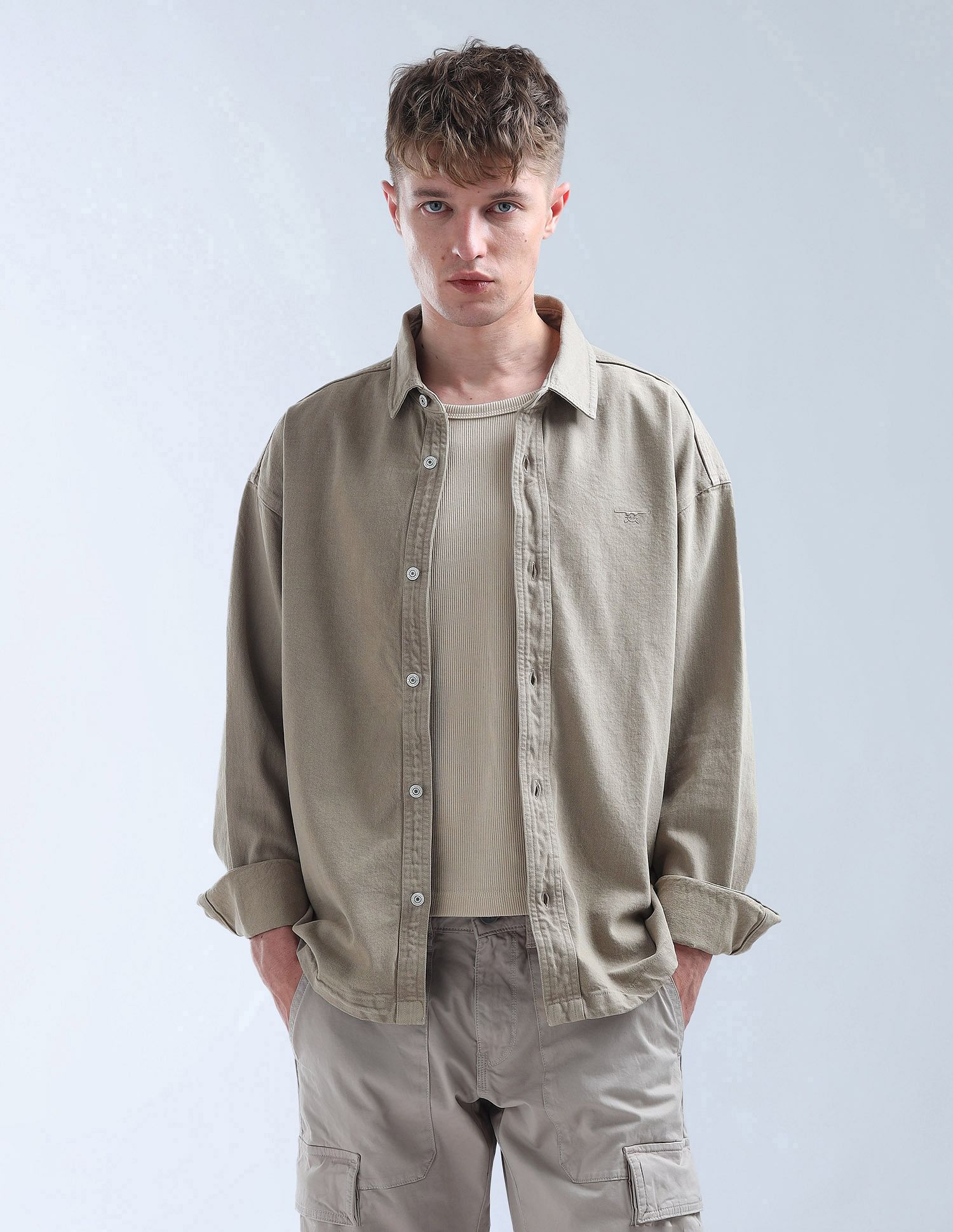 Flying Machine Pure Cotton Oversized Fit Shirt