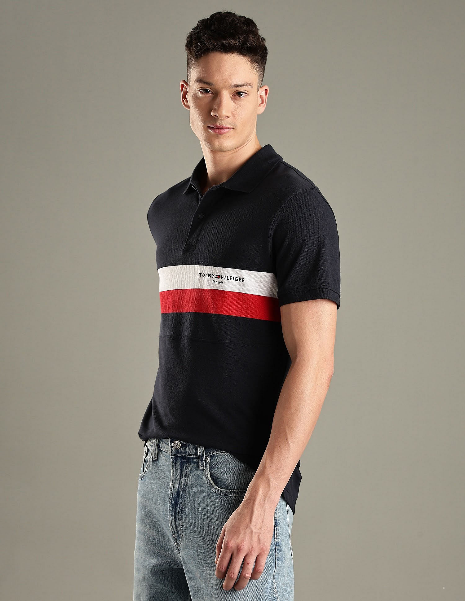 Tommy Hilfiger Colorblock Regular-Fit Cotton Polo Shirt