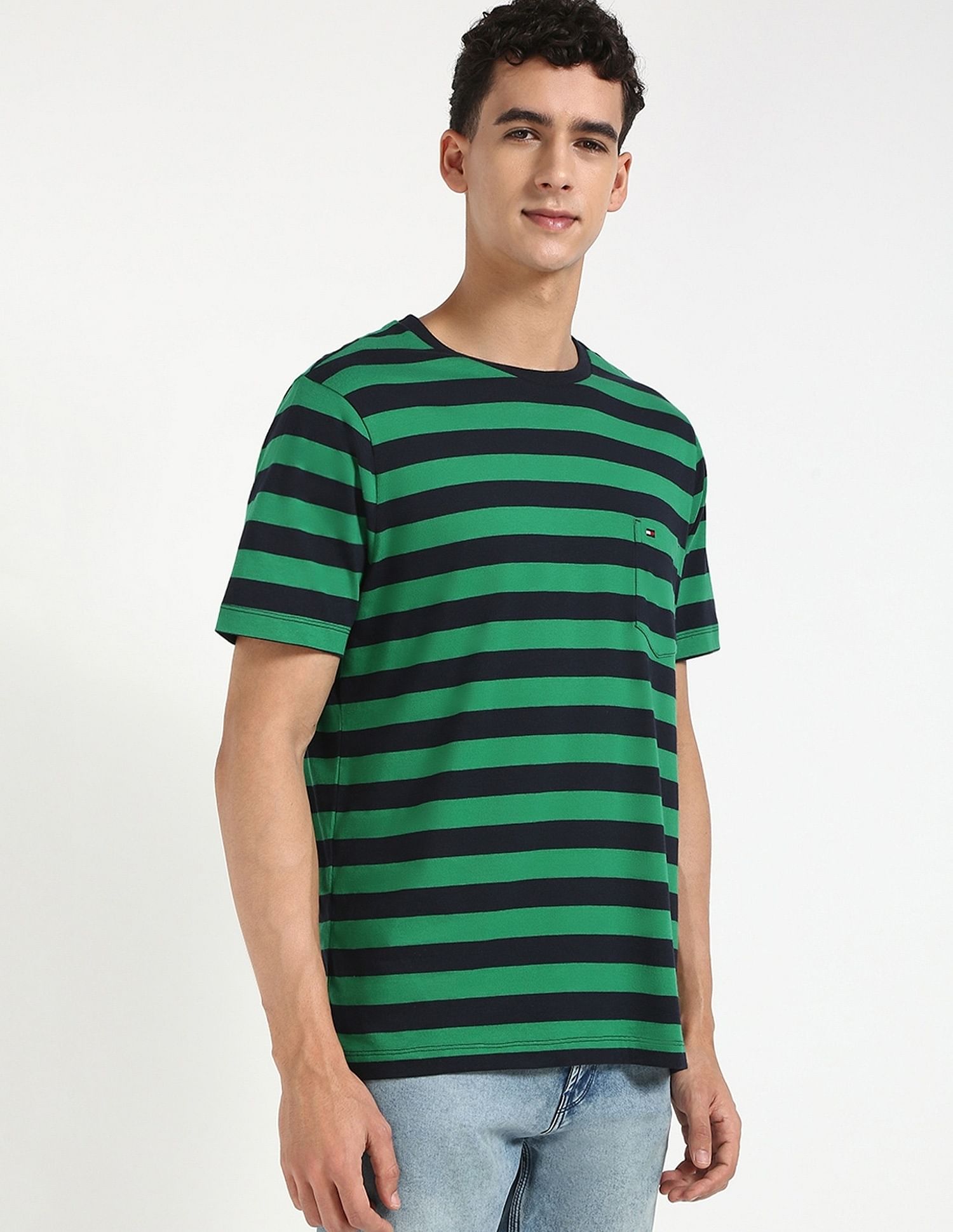 Tommy Hilfiger Striped Regular-Fit Cotton T-Shirt