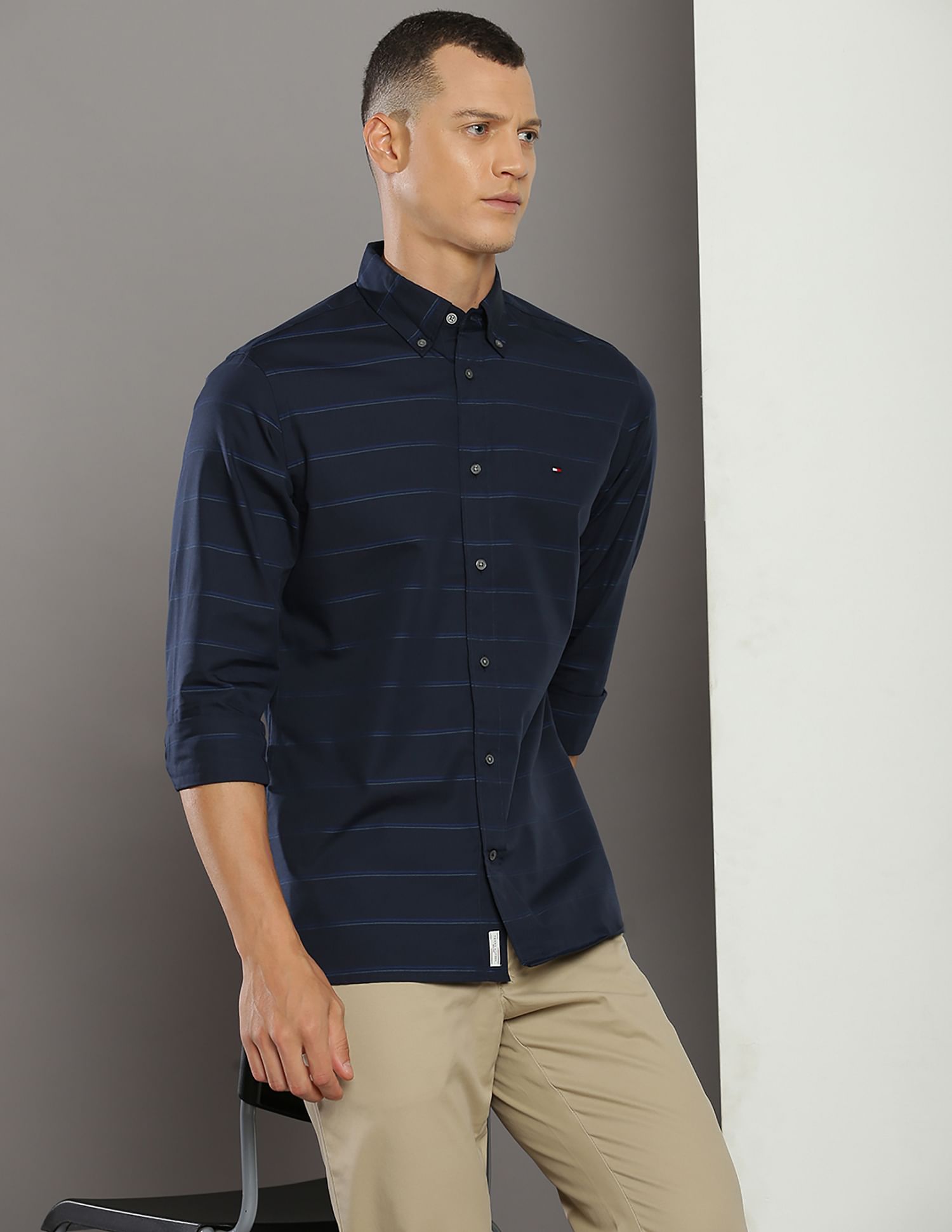 Button down tommy hilfiger shop