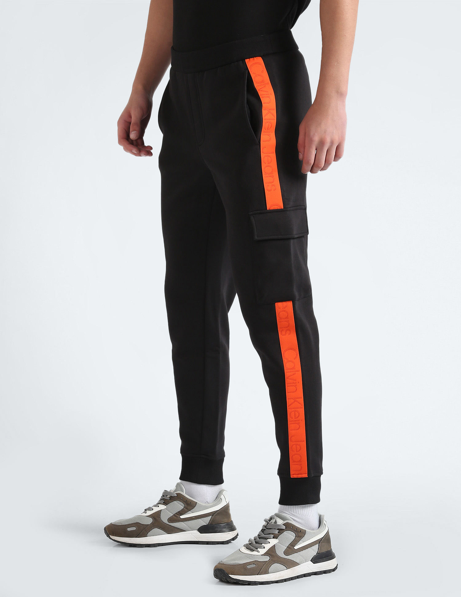 Calvin klein grey and orange outlet joggers