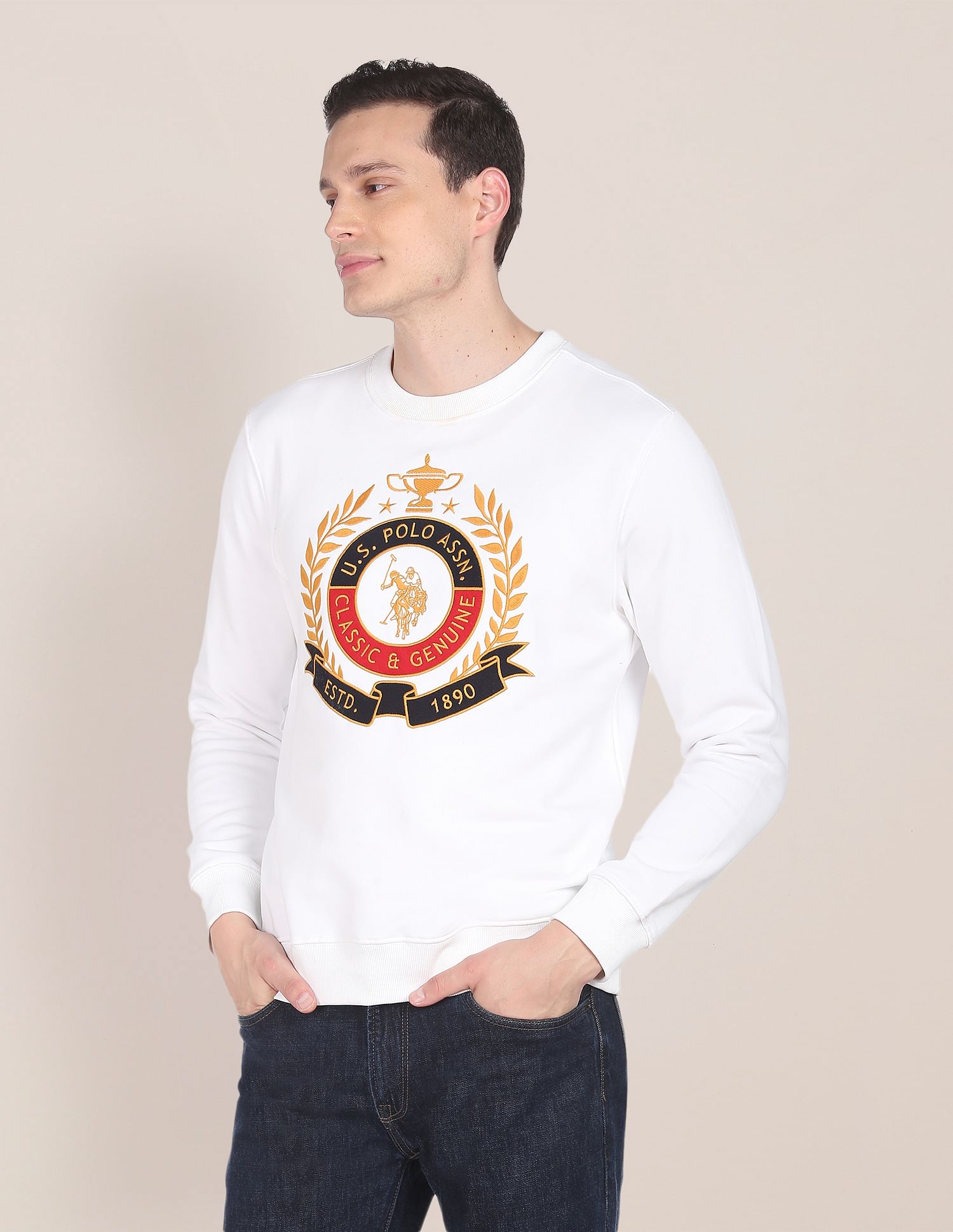 Buy U.S. Polo Assn. Crew Neck Embroidered Logo Sweatshirt