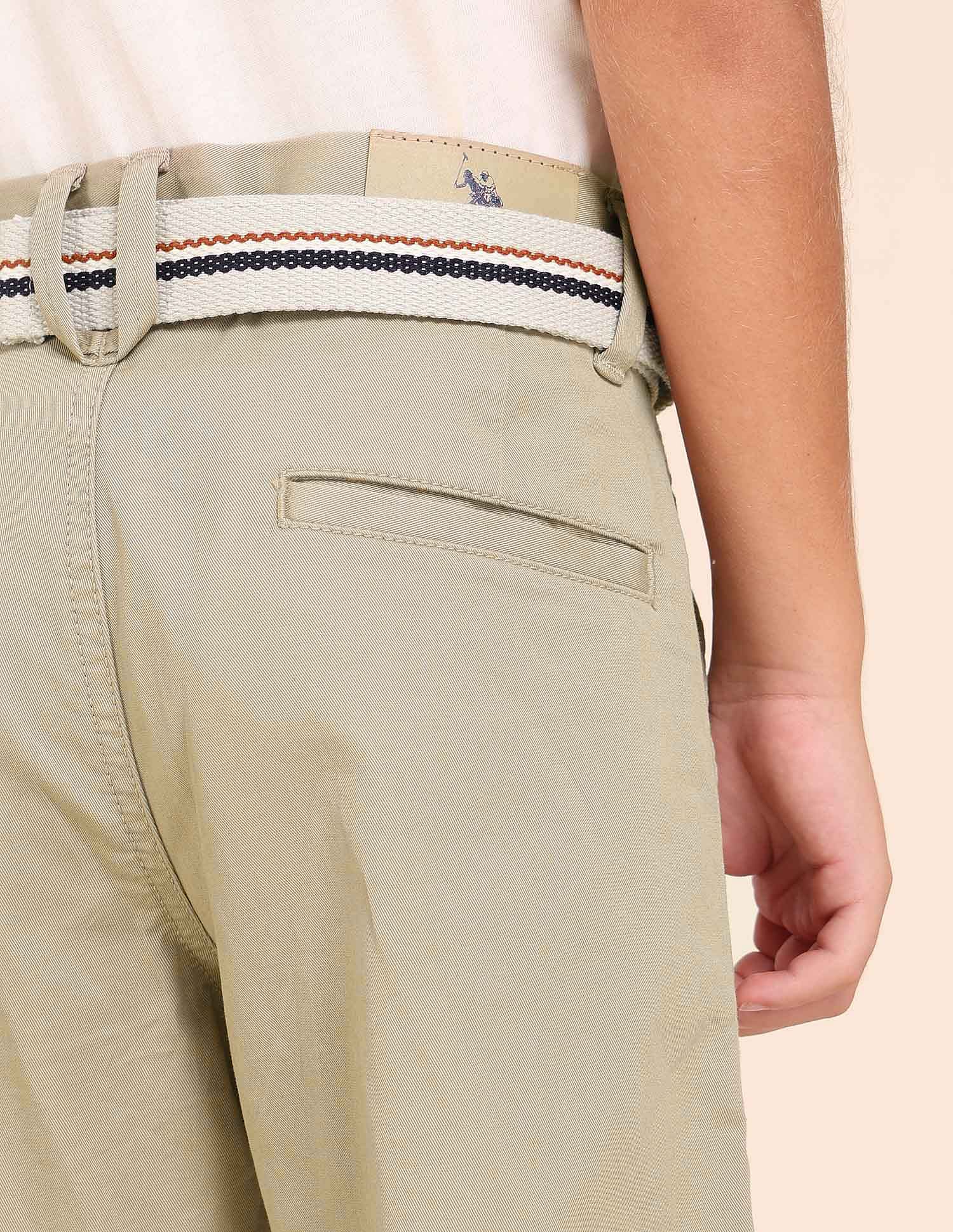 U.S. Polo Assn. Kids Boys Pure Cotton Slim Fit Trousers