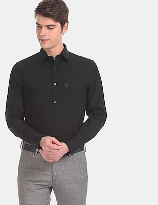 dinner shirt black buttons