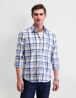 U S Polo Assn Denim Co Tartan Checked Slim Fit Shirt