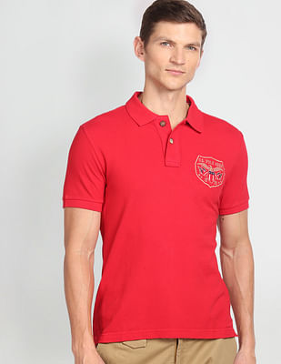 U S Polo Assn Denim Co Cotton Solid Polo Shirt