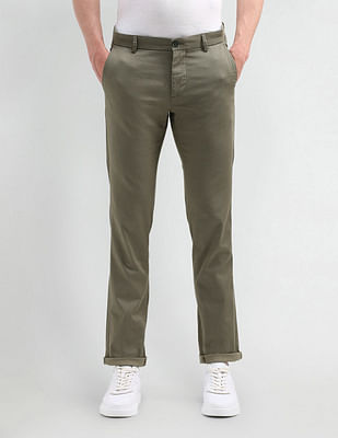 Arrow Sport Slim Fit Solid Trousers