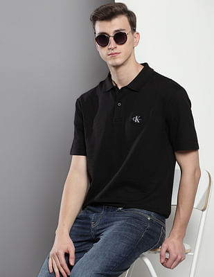 Calvin Klein Relaxed Fit Textured Polo Shirt