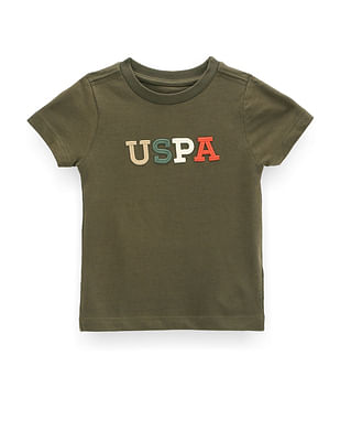 U S Polo Assn Kids Boys Pure Cotton Embroidered T-Shirt