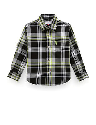 U S Polo Assn Kids Boys Tartan Check Shirt