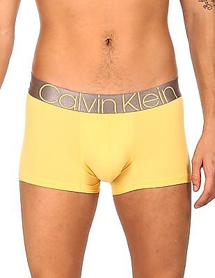 Buy Calvin Klein Underwear Men Light Yellow Contrast Waist Solid