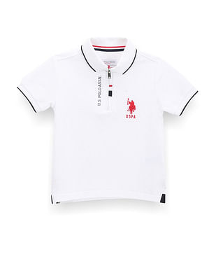 U S Polo Assn Kids Boys Zipper Polo Shirt