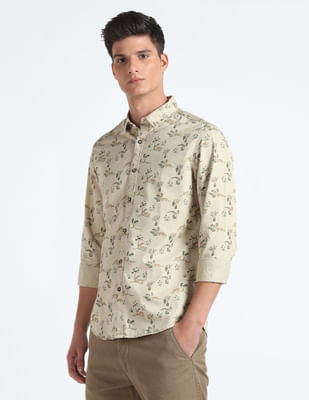 Buy Flying Machine Spread Collar Floral Print Shirt