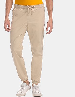 twill joggers with gapflex